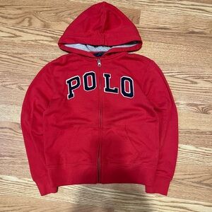 Polo by Ralph Lauren Kids Bold Red Zip-Up Hoodie
